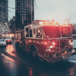 A firetruck has a message that can be understood loud and clear